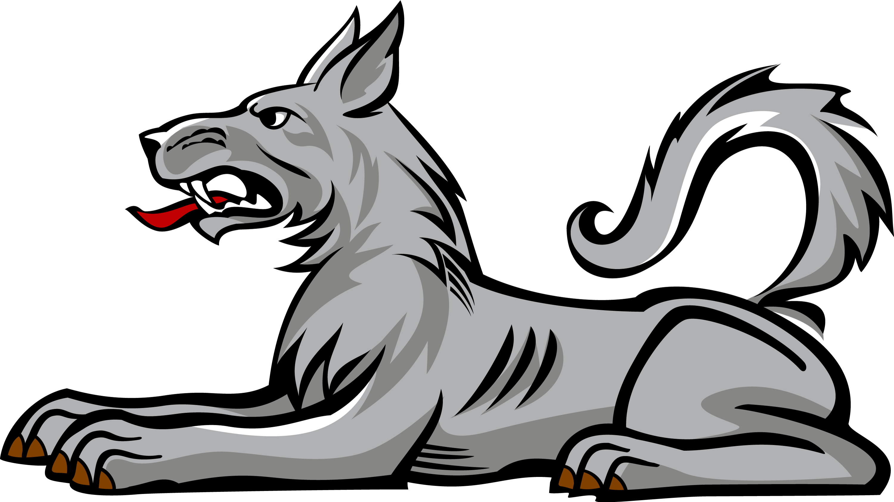 Heraldic Animals Clipart Wolf Pencil And In Color - Code Of Arms Wolf (3000x1684)