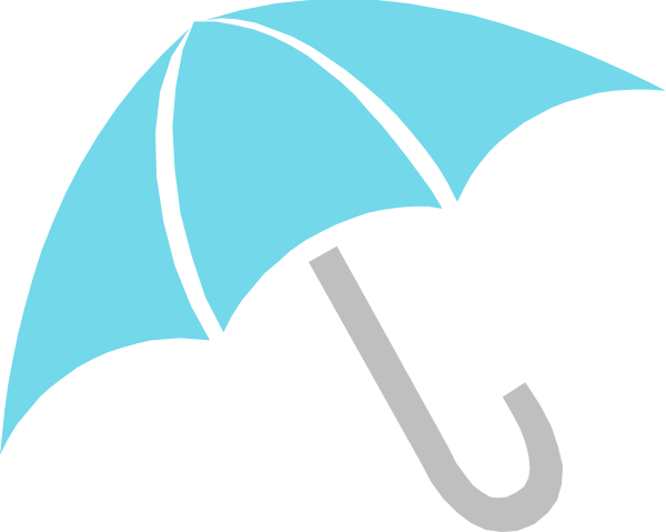 Blue Umbrella Clip Art - Pink Umbrella Clip Art (600x479)