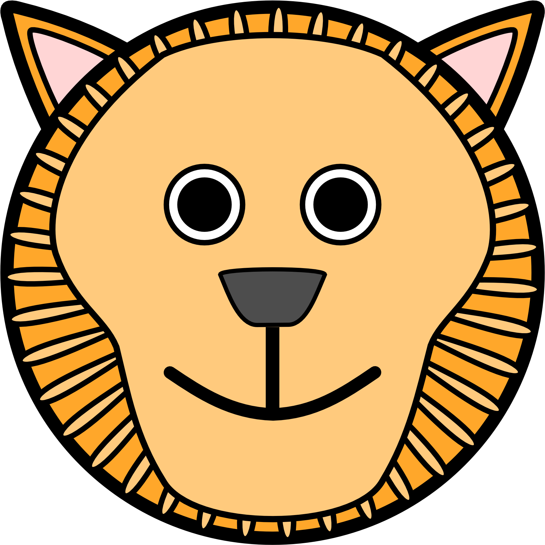 Lion Line Art Clip Art - Lion Line Art Clip Art (2400x2400)