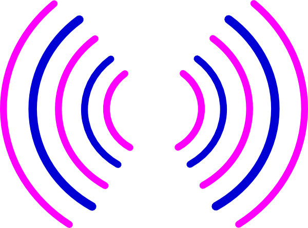 Radio Waves Pink And Blue Svg Clip Arts 600 X 445 Px - Radio Waves Circle Pink (600x445)
