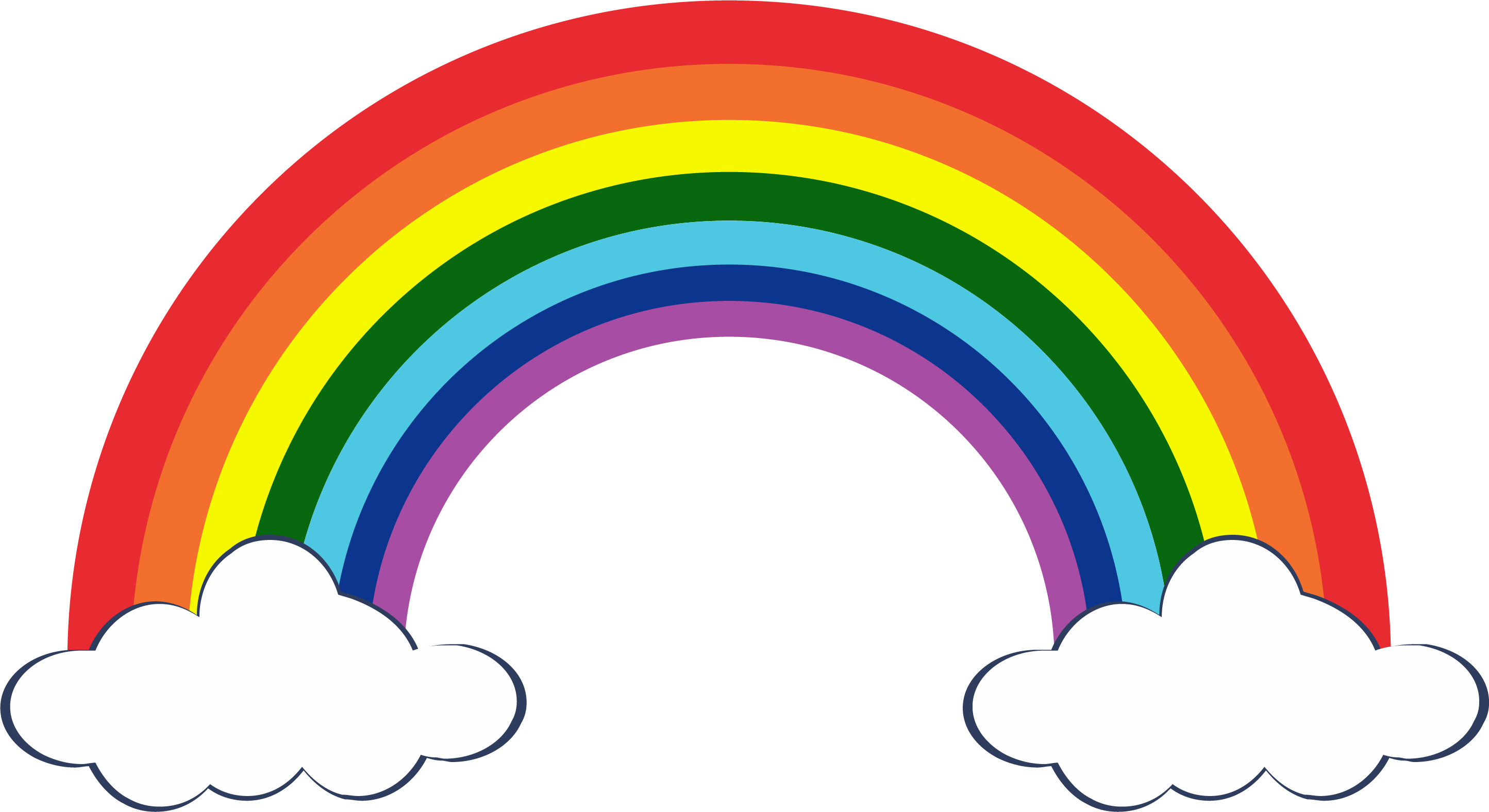 Rainbow Clip Art - Rainbow Stickers For Car (2889x1576)