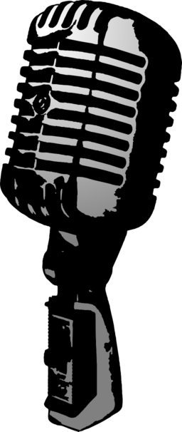 Microphone Clipart Free Images - Mic Clip Art Black And White (256x606)