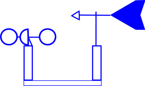 Wind Vane Clipart - Weather Station Clipart (600x358)