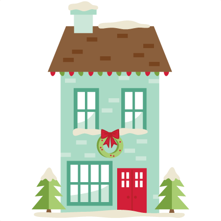 Christmas House Svg Scrapbook Cut File Cute Clipart - Christmas Day (432x432)