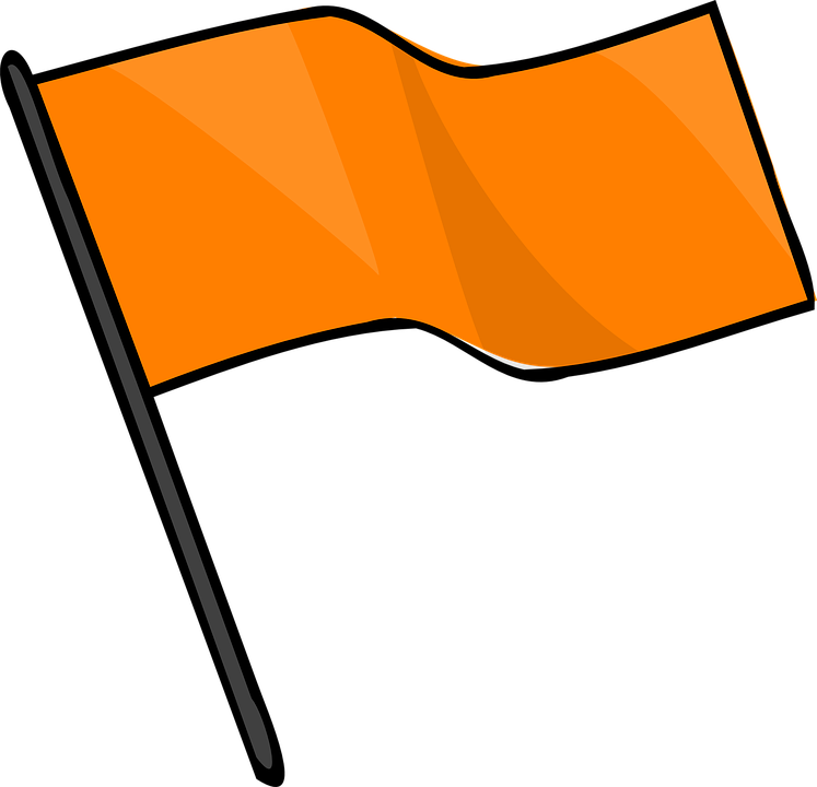 Orange Flag Wind Symbol - Orange Flag Clipart (747x720)
