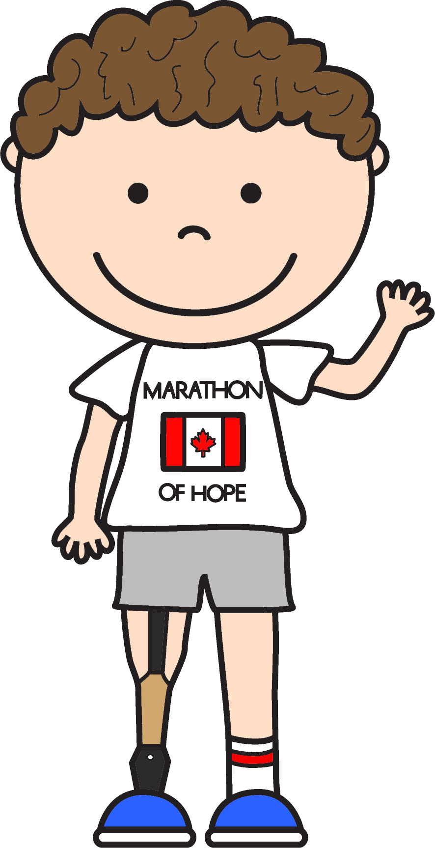 Terry Fox Clipart - Terry Fox Video For Kids (886x1726)