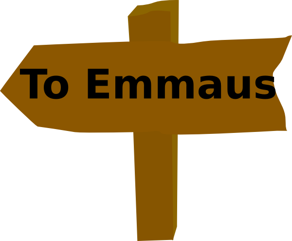 To Emmaus Clip Art At Clker - Road To Emmaus Cartoon (600x495)
