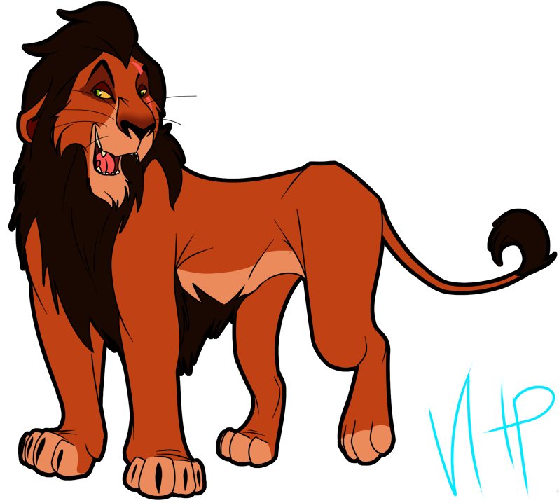 Sneaky Lion - Clip Art (800x731)