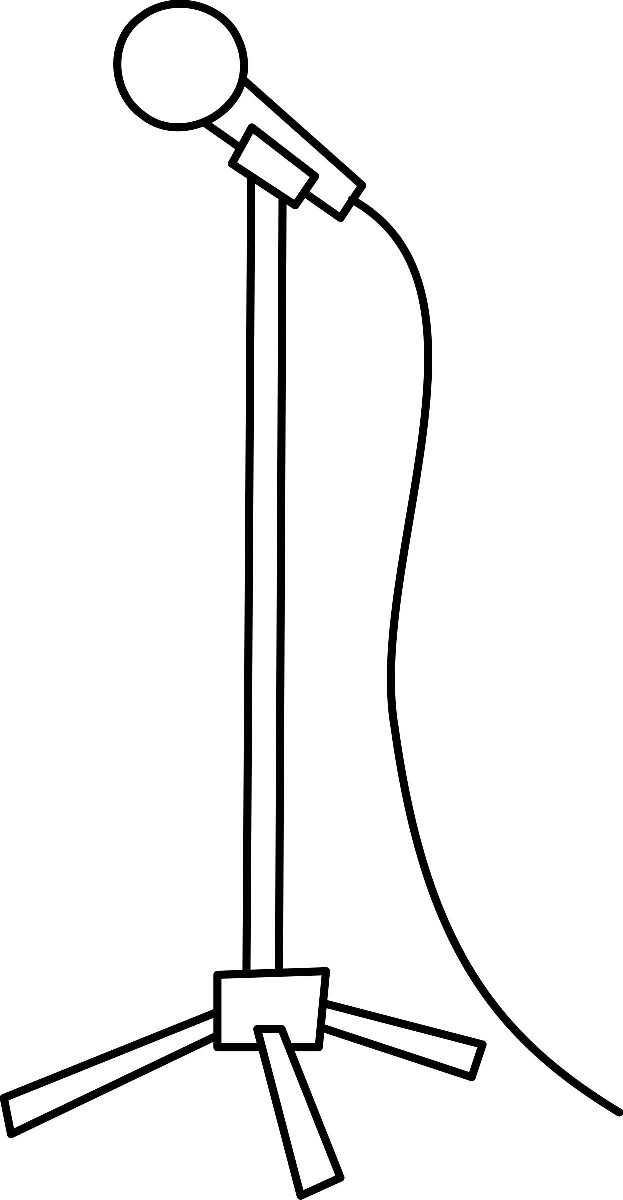 Microphone Old Fashioned Mic Clipart Clipartix - Mic Stand Clip Art (1247x2400)