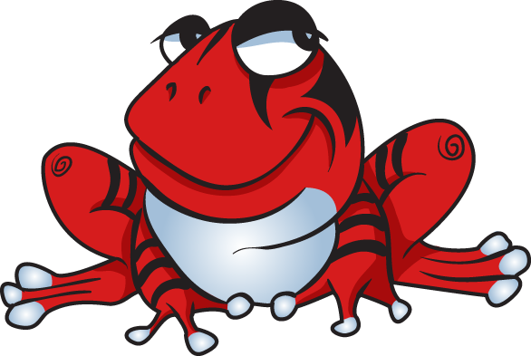 Red Frog By Vrm1979 On Deviantart - Red Frog Cartoon Png (586x393)