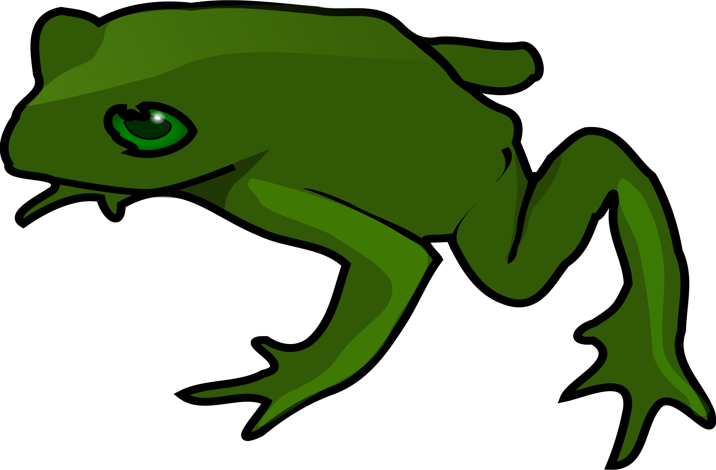 Clipart - Frog - Simple Frog (2400x1575)