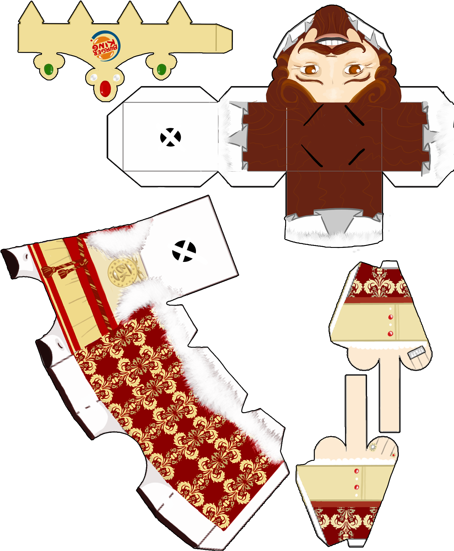 King Template - Paper Toy Template (1600x2000)