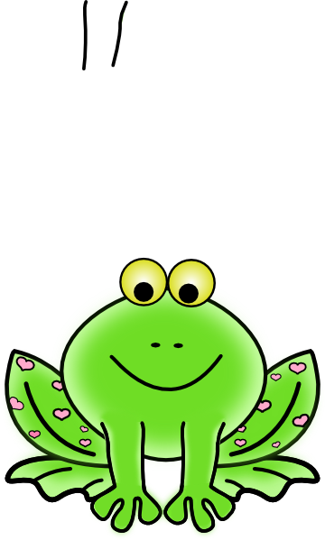 Frog Pink Hearts Clip Art At Clker - Frog Clipart Transparent (512x852)