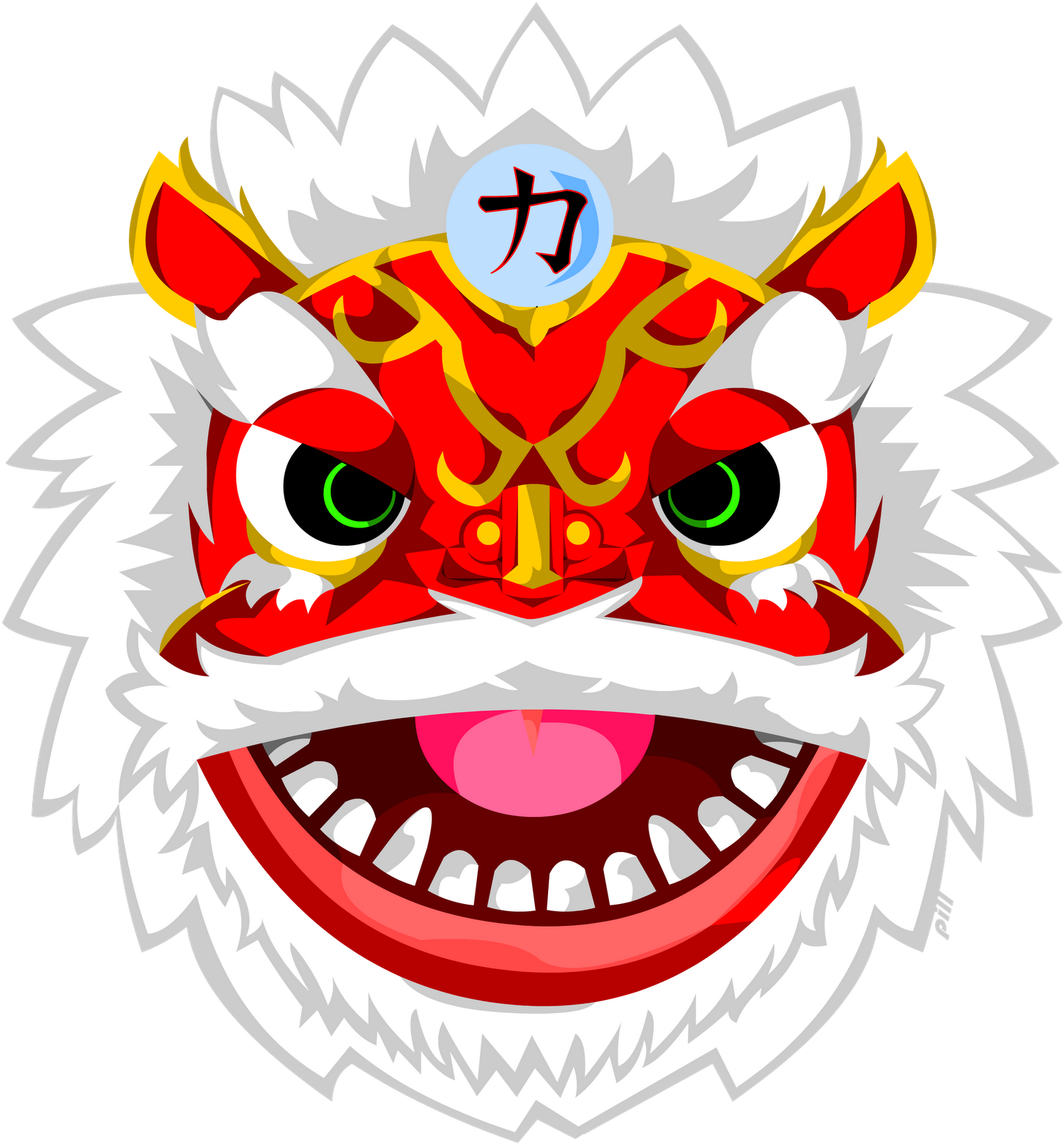 Thought Bubbles &amp - Chinese Lion Mask (1600x1600)