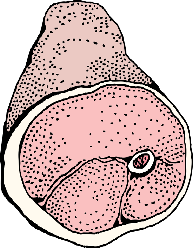 Ham Clip Art Free Vector / 4vector Ham With Transparent Background