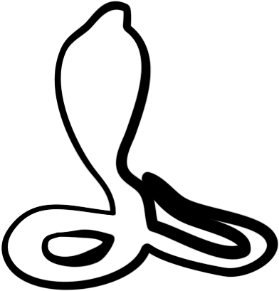 Cobra Clipart - Line Art (512x512)