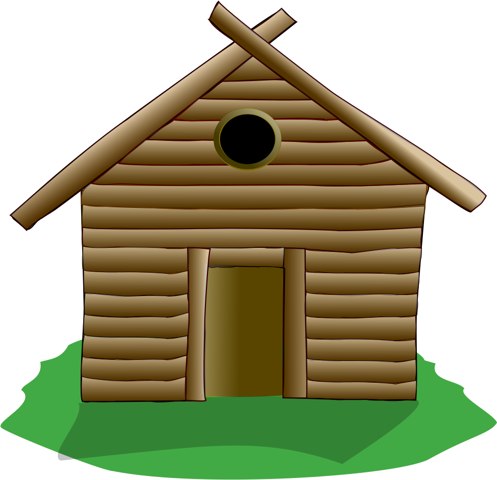 Showing Post & Media For Cartoon Stick House Clip Art - Log Cabin Shower Curtain (2000x2000)