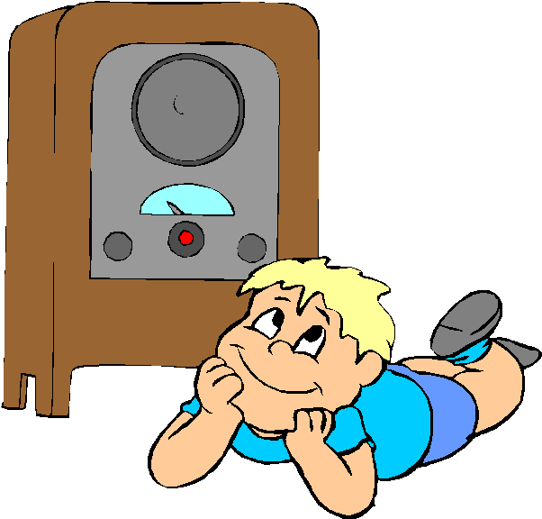 Herd Clipart Listener - Cartoon Boy Listening To Radio (613x590)