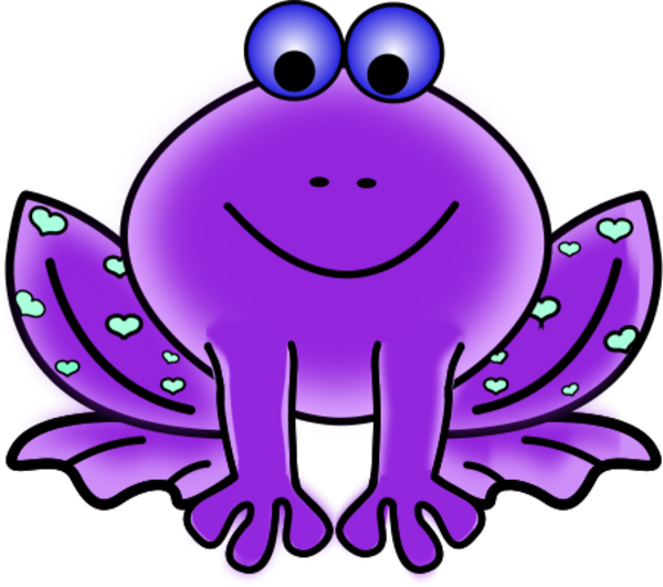 Burgundy Frog Cliparts - Green Frog Clipart (600x531)