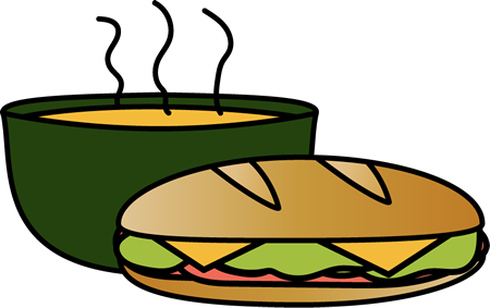 Bowl Of Soup Clip Art Clipart Download - Soup And Sandwich Clipart (450x283)