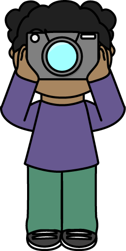 Girl Taking A Picture - Taking Picture Clipart Png (256x510)