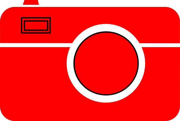 New Camera Clip Art At Clker - Camera Clip Art Red (600x403)