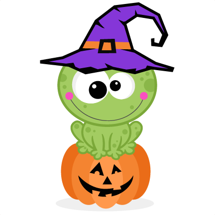 Halloween Frog Clipart - 1. Kleiner Hexe-frosch Halloweens 8 Papierteller (432x432)