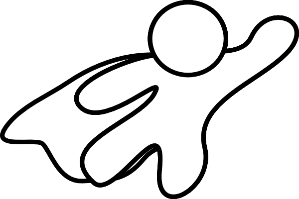 Superhero White Cape Clip Art At Clipart - Free Superhero Cape Coloring Page (600x400)