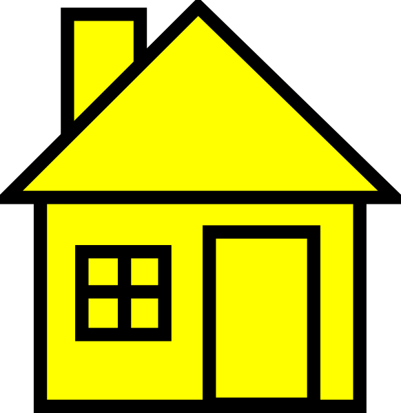 Yellow House Clipart - Yellow House Clipart (582x600)