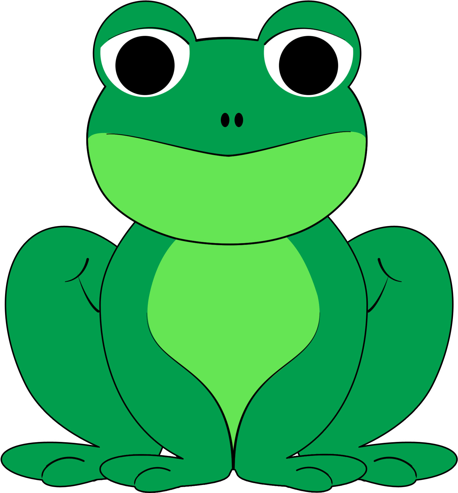 Cute Hopping Frog Clipart Free Images - Clipart Of A Frog (1575x1725)