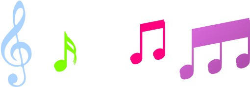Music Notes Music Note Clip Art At Vector - Color Music Notes Png (547x238)