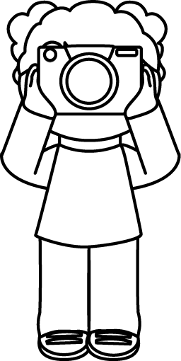 Black And White Girl Taking A Picture - Take A Photo Black And White (256x510)