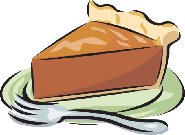 Pie Great Clip Art Of Desserts - Thankful For Pie Rectangle Magnet (640x480)