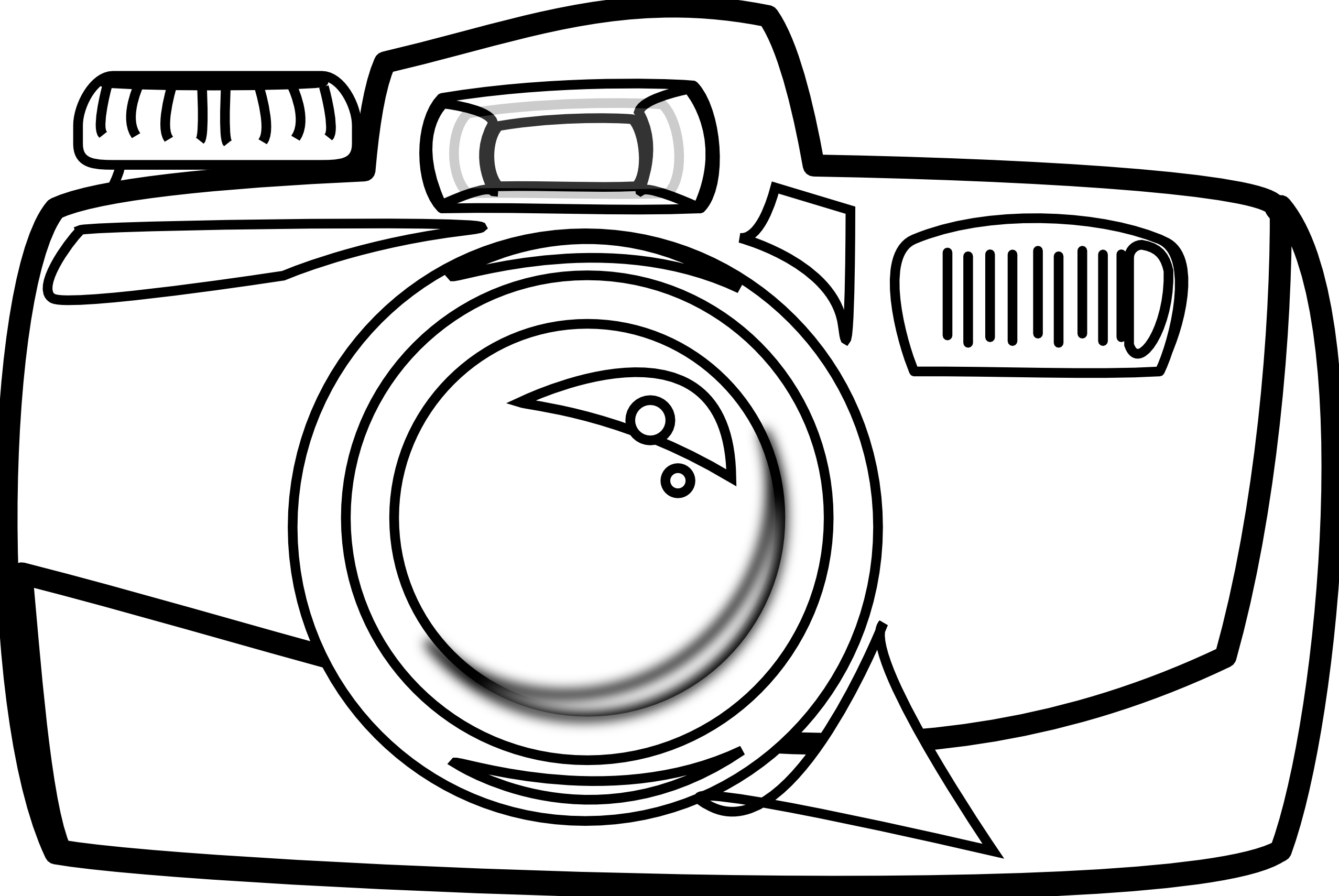 Digital Camera Clipart Black - Camera White And Black (2555x1710)