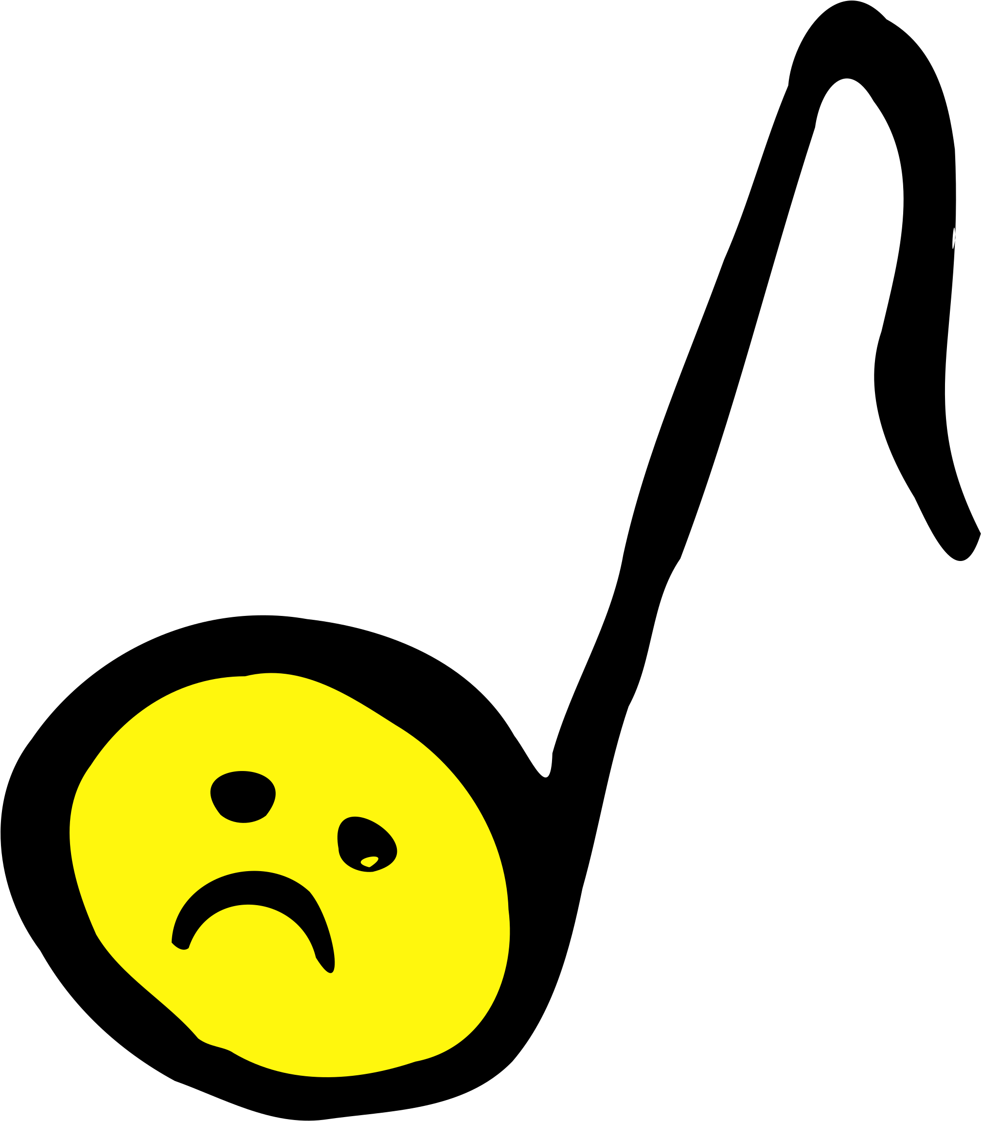 Clip Arts Related To - Sad Face Music Note (2836x2400)