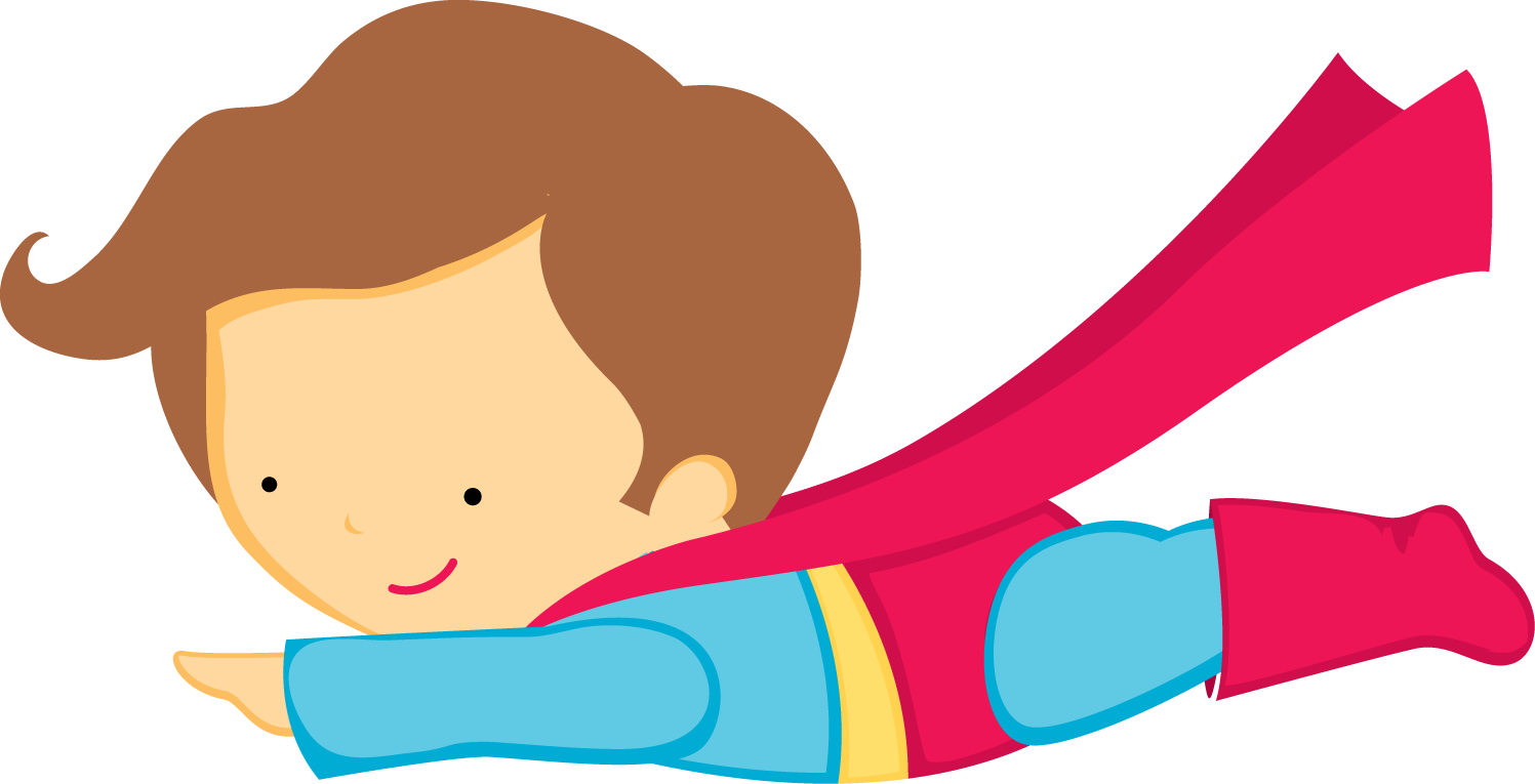 Superman Diana Prince Superhero Clip Art - Cute Superhero Transparent Clipart (1497x765)