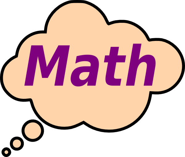 Math Worksheets Clip Art - Thought Bubble Clip Art (600x510)