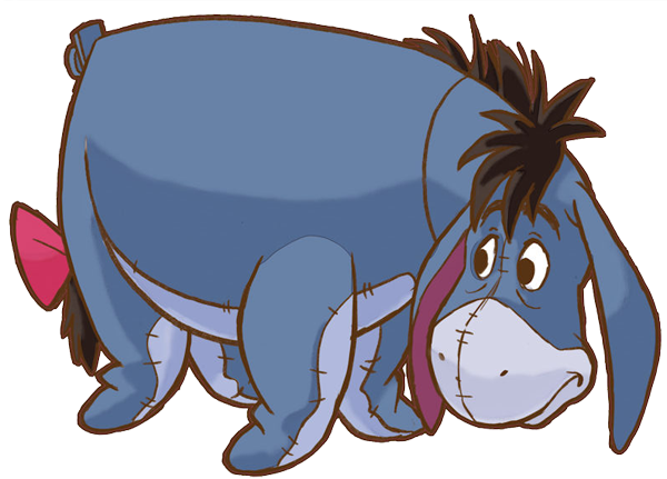 Eeyore Clipart - Room Mates Winnie The Pooh Eeyore Giant Wall Decal (600x431)