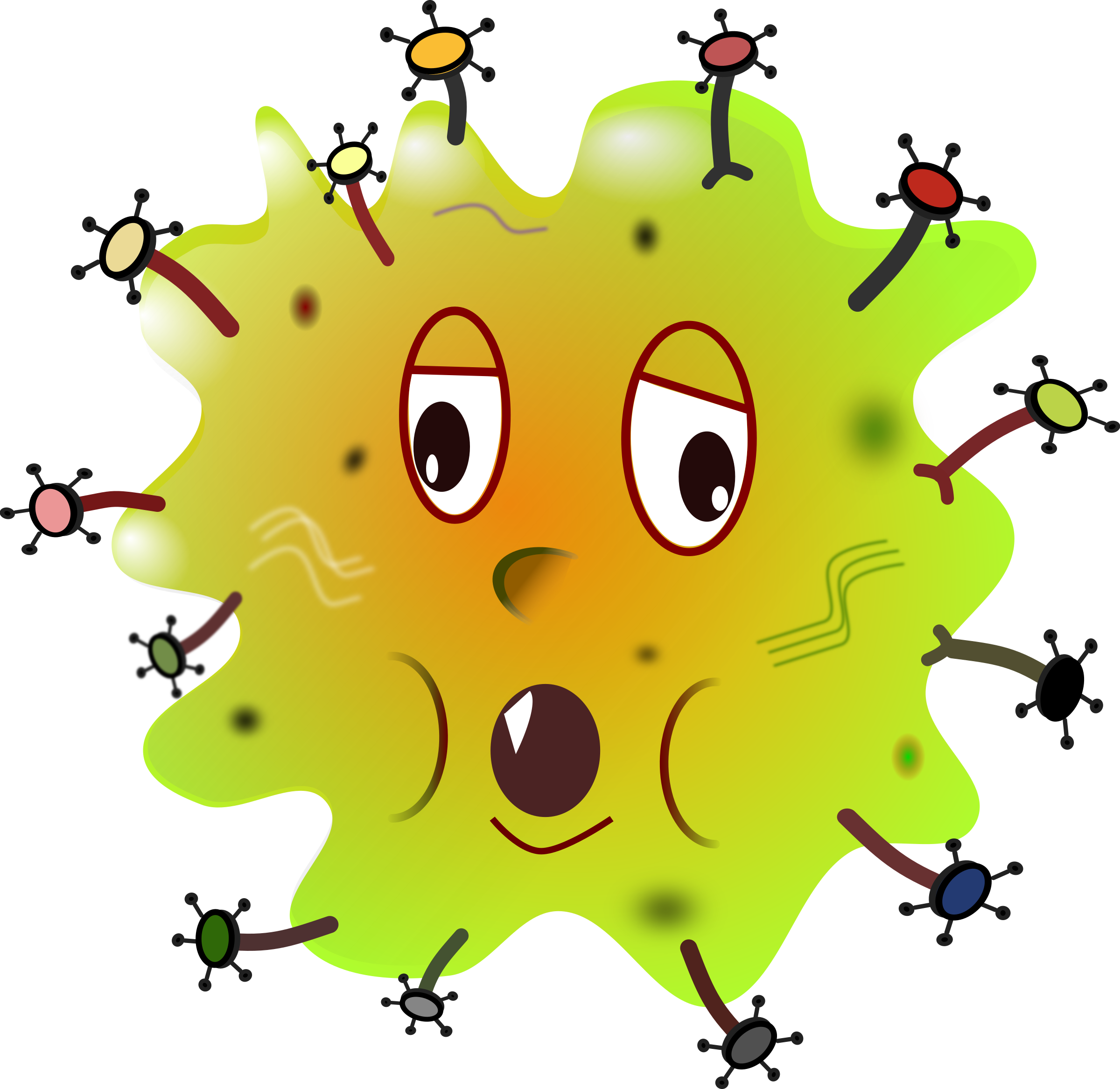 Bacteria Clipart Clip Art Library - Germ Png (2400x2334)
