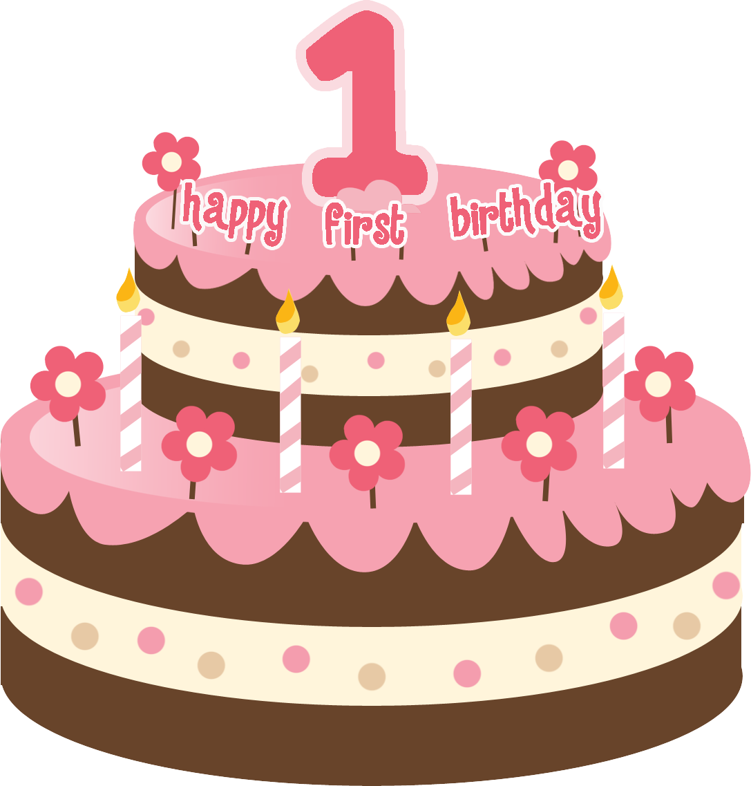 Birthday - Cake - Clip - Art - Png - First Birthday Cake With Name (1087x1137)
