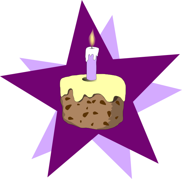 Cake Clipart Purple (600x592)