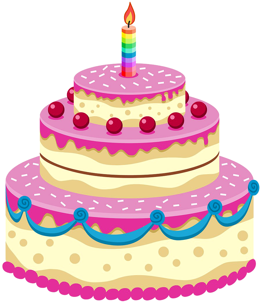 Birthday Cake Wedding Cake Animation Clip Art - Birthday Cake Cartoon (1000x1103)