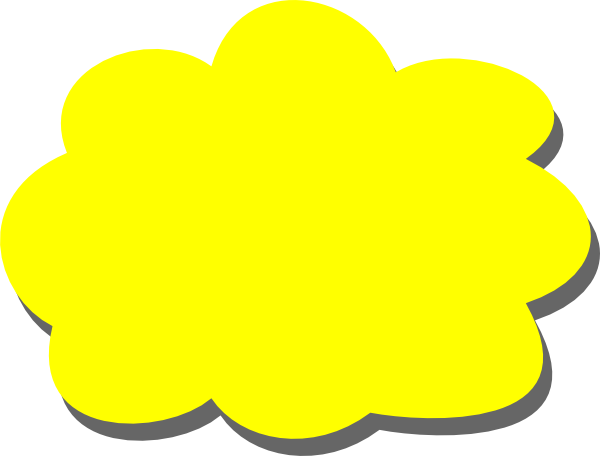 Yellow Cloud Clipart (600x456)
