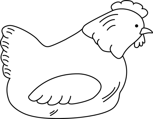 Black And White Hen - Black And White Hen (500x391)