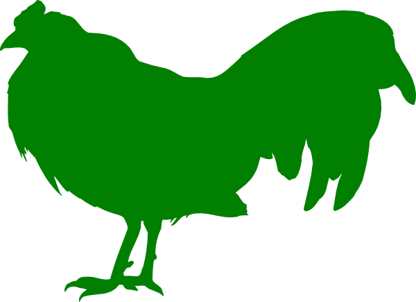 Chicken Cliparts - Green Chicken Clipart (600x435)