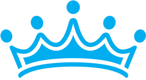 King Crown Clip Art Blue - Simple King Crown Drawing (500x272)