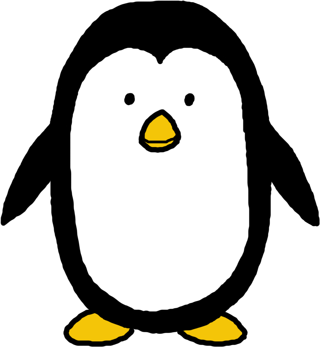 King Penguin Clipart Cartoon Penguin - Easy Cartoon Penguin (1250x1250)