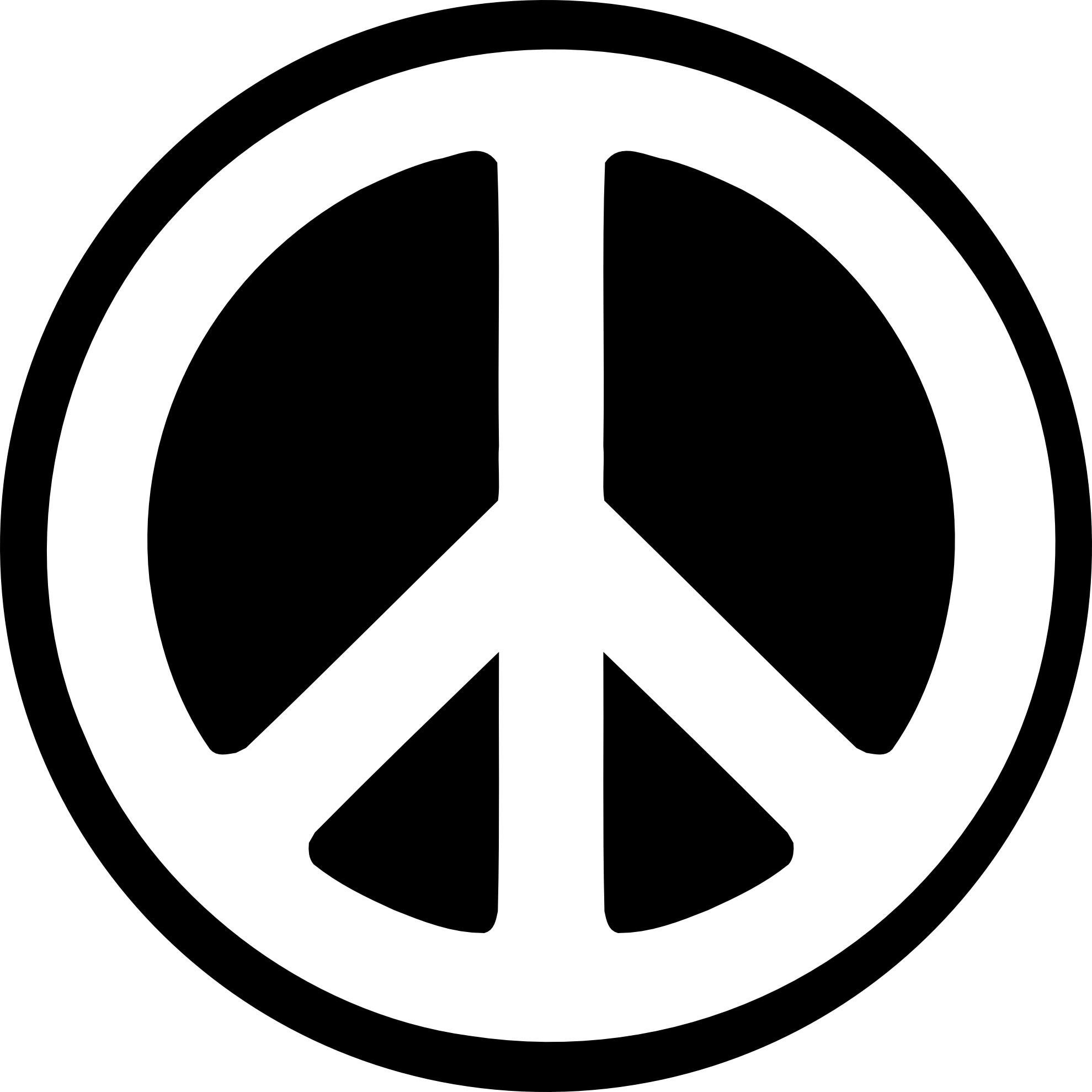 Peace Sign Clipart Black And White - Black And White Logo (1979x1979)