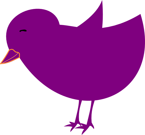 Purple Clipart Chicken - Purple Chicken Clipart (600x559)