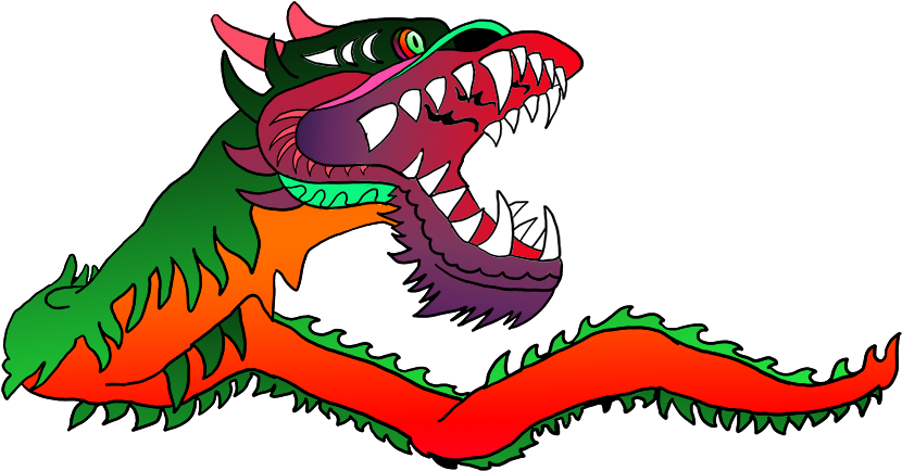 Chinese Dragon Wonderful Colors - Chinese Dragon Gif Png (886x513)